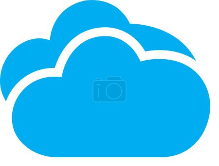 Téléchargez les photos : Icône nuage bleu dans un style plat à la mode isolé sur fond blanc. Icône Web Cloud. Symbole Cloud pour la conception de votre site Web, logo, application, interface utilisateur. Conception de formes de nuage. icône de technologie de données . - en image libre de droit