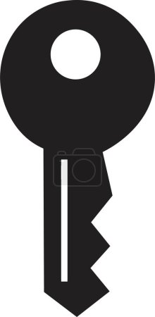 Téléchargez les photos : Black Key Icon dans un style ligne tendance isolé sur fond blanc. Symbole clé pour la conception de votre site Web, logo, application, interface utilisateur. Concept de système de sécurité représenté par une icône clé - en image libre de droit