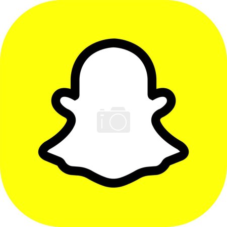 Foto de Rellena el icono de Snapchat, popular aplicación de redes sociales. Logo Snapchat Aislado sobre un fondo transparente. Ilustración vectorial Icono editorial para empresas y publicidad. - Imagen libre de derechos