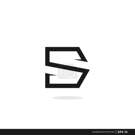 Illustration for Vector logo with the shape of the letter "S" abstract, modern, unique, and clean, brand, company - Royalty Free Image