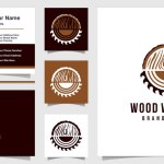 Wood working logo design with creative unique concept Premium Vector