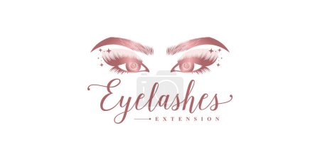 Eyelashes logo design vector with creative and unique style