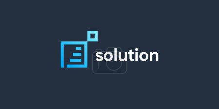 Illustration for Solution logo design idea with simple concept - Royalty Free Image