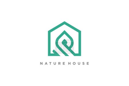 Illustration for House logo design with nature concept - Royalty Free Image
