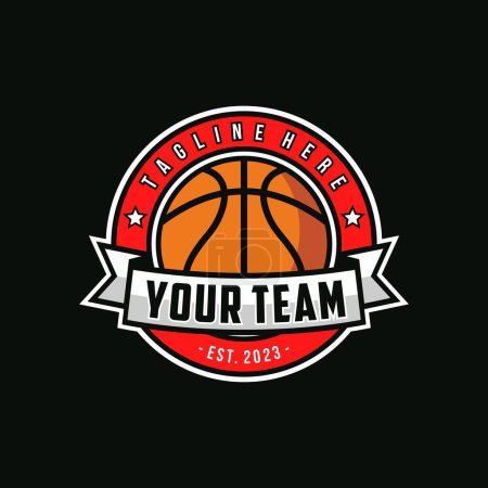 Basketball club logo vector. Basketball club emblem illustration