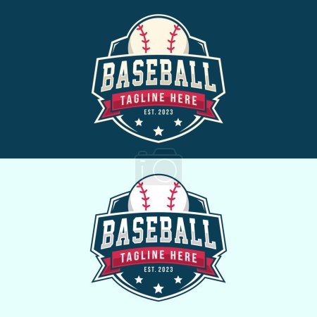 Illustration for Baseball template logo design for baseball club - Royalty Free Image