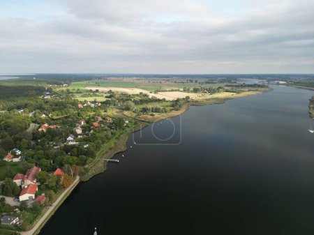 Foto de Isla Sobieszewo, Polonia, foto dron - Imagen libre de derechos