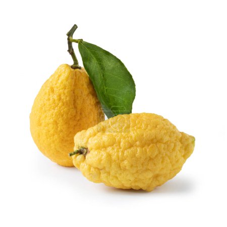 Téléchargez les photos : Citron sicilien - Isolé sur fond blanc - en image libre de droit