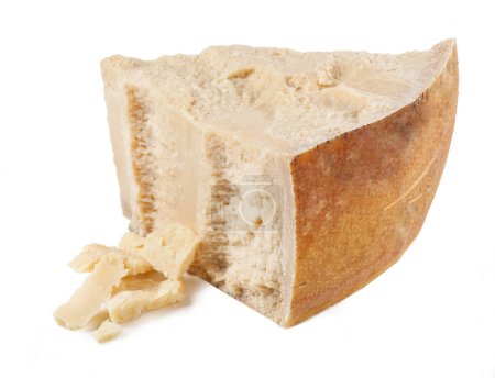 Téléchargez les photos : Fromage parmesan isolé sur fond blanc - en image libre de droit