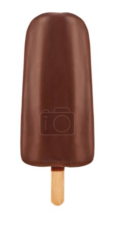 Téléchargez les photos : Crème glacée - chocolat crémeux - isolé sur fond blanc - en image libre de droit