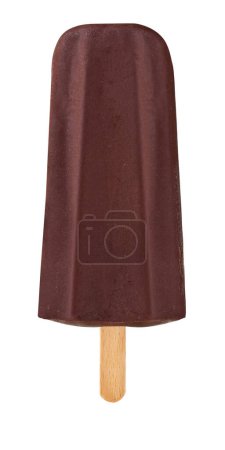Photo for Ice cream - dark chocolate - isolated on white background - Royalty Free Image