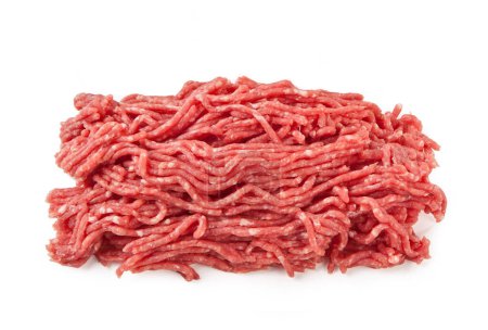 Photo for Ground beef, minced beef, isolated on white background - Royalty Free Image