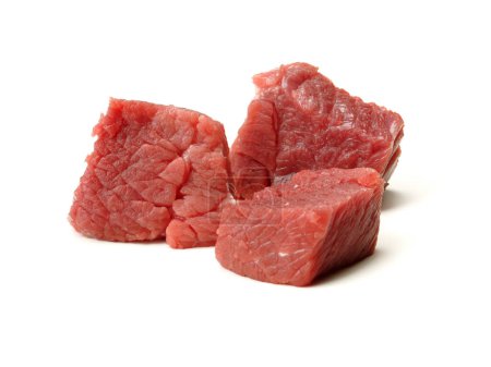Photo for Beef Tenderloin Chunks - Isolated on White Background - Royalty Free Image