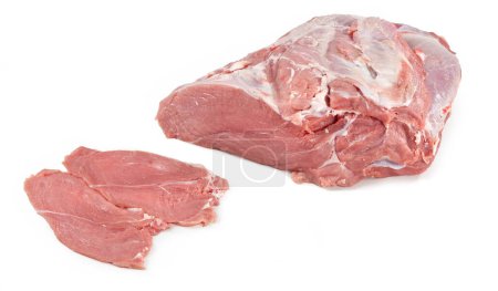 Photo for Veal Brisket - Raw Meat - Isolated on White Background - Royalty Free Image