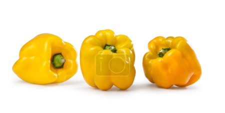 Photo for Yellow Sweet Peppers from Italy  Isolated on White Background - Royalty Free Image