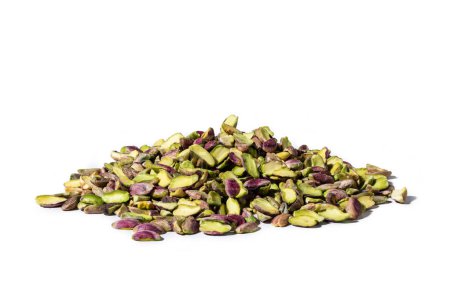 Photo for Pistachio Bronte Siciliano isolated on white background - Royalty Free Image