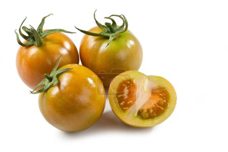 Foto de Tomate verde - Tomatillo aislado sobre fondo blanco - Imagen libre de derechos