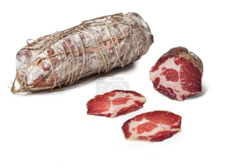 Photo for Coppa di Parma isolated on white background - Royalty Free Image