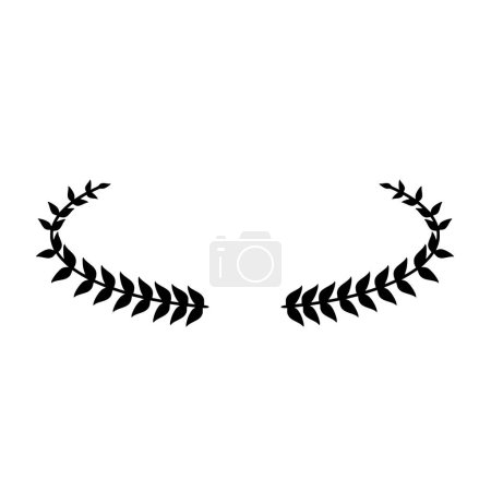 laurel corona símbolo icono vector ilustración diseño gráfico