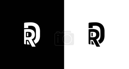 Ilustración de Letra RD icono del logotipo elementos de plantilla de diseño. Logotipo del monograma RD - Imagen libre de derechos