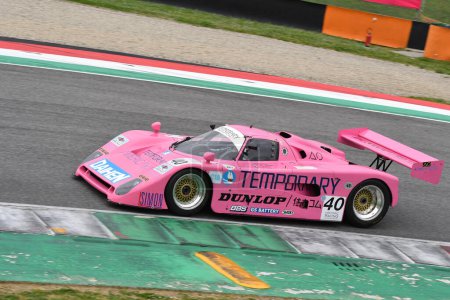 Photo for Scarperia, 2 April 2023: Spice SE90P year 1990 in action during Mugello Classic 2023 at Mugello Circuit in Italy. - Royalty Free Image