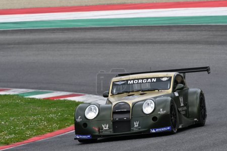Photo for Scarperia, 2 April 2023: Morgan Aero 8 GT3 year 2009 in action during Mugello Classic 2023 at Mugello Circuit in Italy. - Royalty Free Image