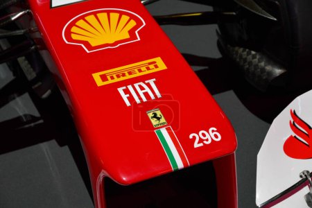 Foto de Scarperia, Mugello - 28 de octubre de 2023: Ferrari F2012 de Fernando Alonso en exhibición durante las Finales Mundiales Ferrari 2023 en el Circuito Mugello en Italia. - Imagen libre de derechos