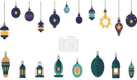 Colorful Ornaments and Lanterns Illuminating the Seasonal Spirit