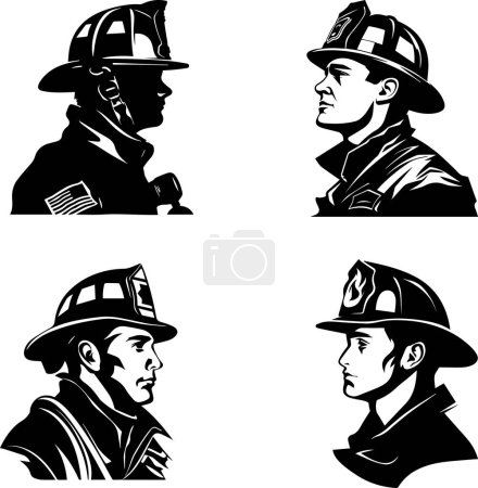 These silhouettes depict firefighters in their iconic gear, ready to face any challenge. Perfect for designs that honor the bravery and dedication of first responders, fire department promotions, or safety-themed projects.