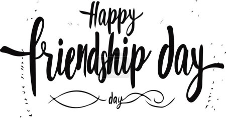 This image features two hand-lettered designs celebrating Friendship Day, perfect for greeting cards, social media posts, and festive decorations. Express the joy and love of friendship with these vibrant designs.