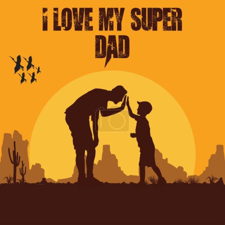 Téléchargez les illustrations : Fathers day T-shirt design - en licence libre de droit