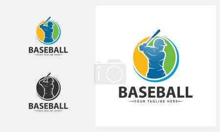 Insignia de béisbol y diseño de plantilla de logotipo 