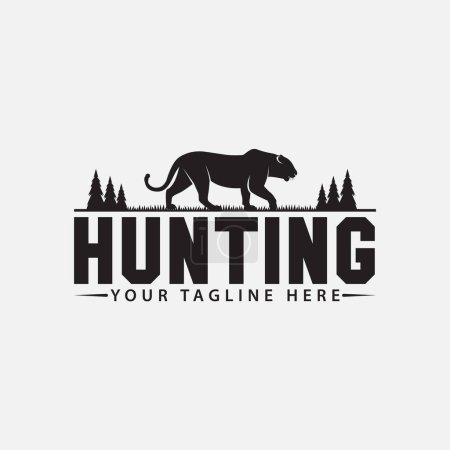Plantilla de insignia de caza y diseño de logotipo 