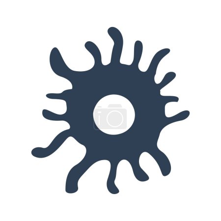 Dendritic white blood cells icon flat style isolated on white background. Medical icon Vector illustration.