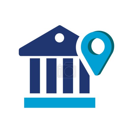 Bank Location Icon vector Illustration