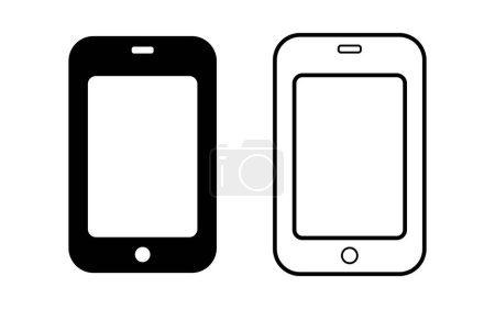 Cell Phone Icon vector Illustration. Contact information