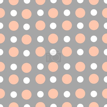 Illustration for Seamless pattern with circles on grey background. Vector illustration - Royalty Free Image