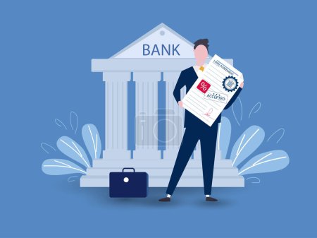 Illustration for Applying For Loan At The Bank Illustration concept. vector  illustration . - Royalty Free Image