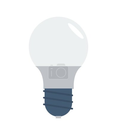 Téléchargez les illustrations : Icône ampoule. Lampe d'éclairage LED. Illustration plate de l'icône ampoule pour le design - en licence libre de droit