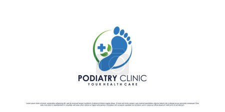 Ilustración de Diseño del logo de la clínica de podología para masaje de pies y spa con elemento creativo Premium Vector - Imagen libre de derechos