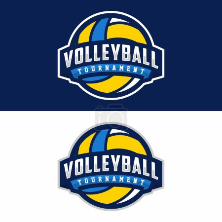 Volleyball Sport Logo Design Vektor Illustration
