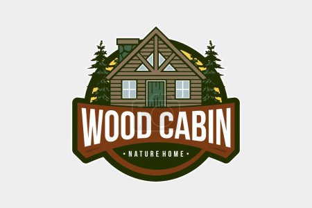 vintage cabins logo vektor illustration design
