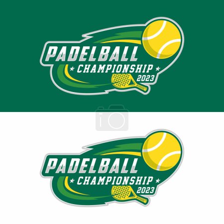 Padelball sport logo design vektor illustration