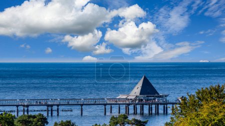 Photo for A view of the pier at Heringsdorf on the Baltic Sea on the island of Usedom - Royalty Free Image
