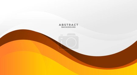 Illustration for Asbtract white and orange wave background - Royalty Free Image