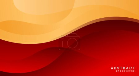 Illustration for Abstract red and gold background vector - Royalty Free Image