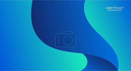 Illustration for Simple gradient blue wave background - Royalty Free Image