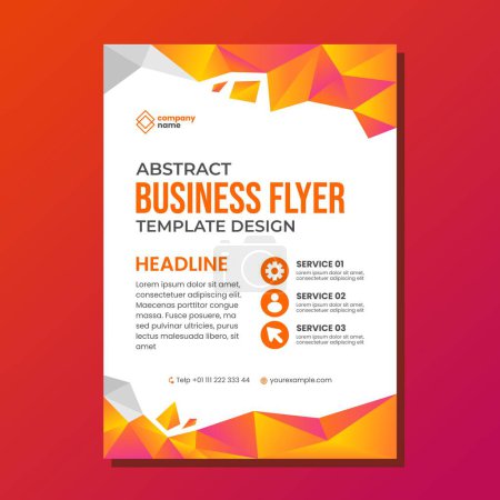 Illustration for Abstract polygonal flyer template - Royalty Free Image