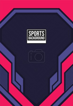 Illustration for Gaming jersey sport background design for sublimation - Royalty Free Image