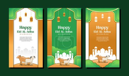 Eid al-adha islamische Feier instagram Geschichten Vorlage Design